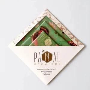 Kit por 3 Empaques reutilizables de Cera de Abejas panal en krino para almacenar alimentos y liberarse de microplásticos