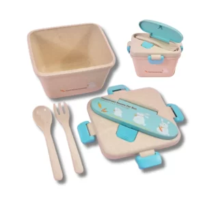 Lonchera Mediana en Fibra de Trigo - Azul