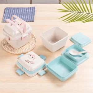 Lonchera en Fibra de trigo x 3 compartimentos