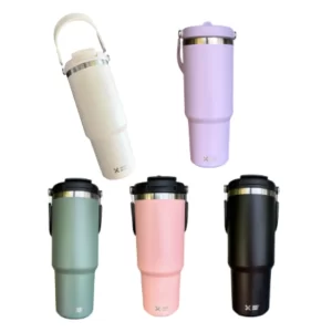 Termo en acero inoxidable + Pitillo acero 900 ml