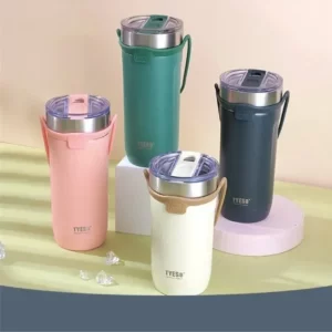 Termo acero inoxidable + Pitillo silicona Tyeso 710 ml