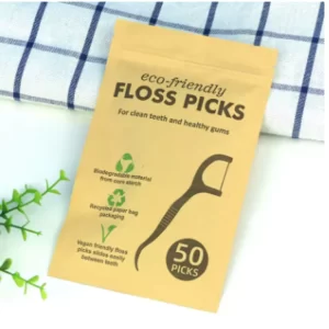 Palillos de hilo dental de bambú