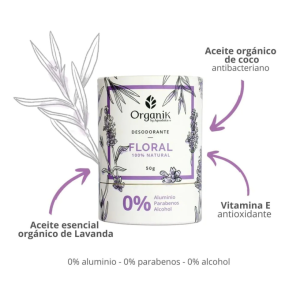 Desodorante natural Floral Organik