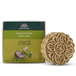 Champú árbol de té y menta pranavayu en krino Este champú en barra sin sal está elaborado con ingredientes 100% de origen natural procurando que no generen contaminantes peligrosos tóxicos para tu cuerpo