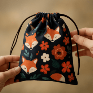 Dobla y guarda tu protector o toalla ecológica y guárdala en la bolsita eco, ella te Facilita el traslado, te brinda comodidad para llevarlas, las puedes transportar dobladas limpias o usadas.